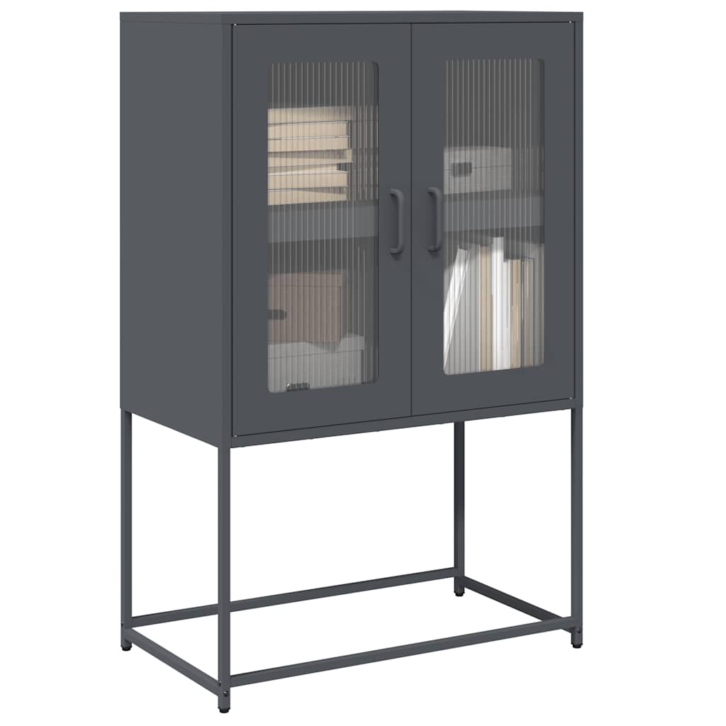 Highboard Ανθρακί 68x39x107 cm Χάλυβας