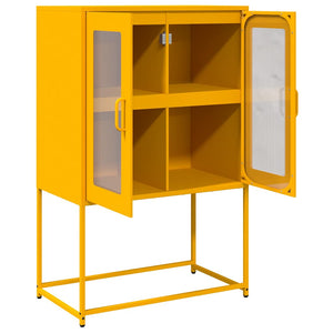 Highboard Μουστάρδα κίτρινη 68x39x107 cm Χάλυβας