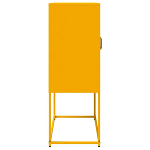 Highboard Μουστάρδα κίτρινη 68x39x107 cm Χάλυβας