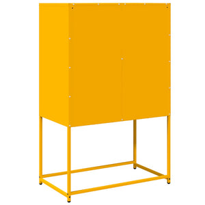 Highboard Μουστάρδα κίτρινη 68x39x107 cm Χάλυβας