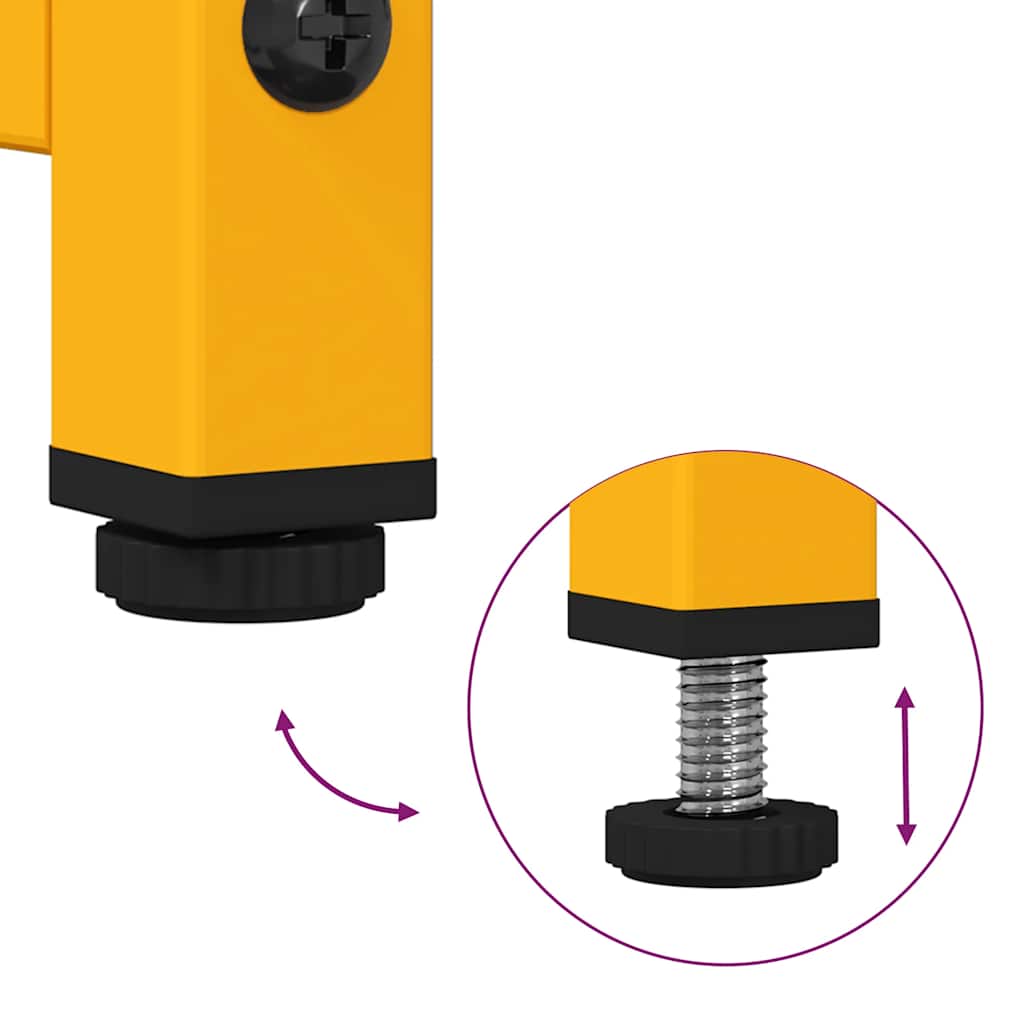 Highboard Μουστάρδα κίτρινη 68x39x107 cm Χάλυβας - Pakobazaar