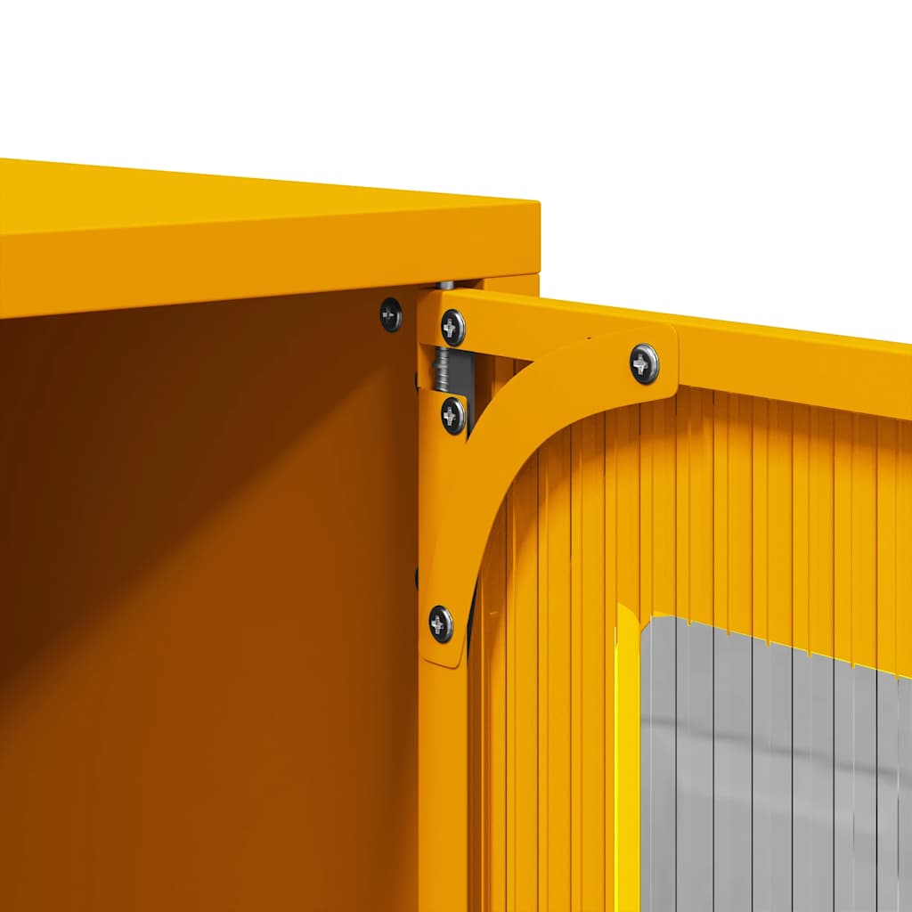 Highboard Μουστάρδα κίτρινη 68x39x107 cm Χάλυβας - Pakobazaar