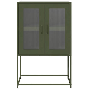 Highboard Ελαιοπράσινο 68x39x107 cm Ατσάλι - Pakobazaar