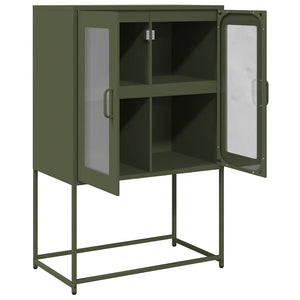 Highboard Ελαιοπράσινο 68x39x107 cm Ατσάλι - Pakobazaar