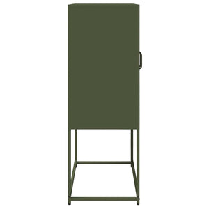 Highboard Ελαιοπράσινο 68x39x107 cm Ατσάλι - Pakobazaar