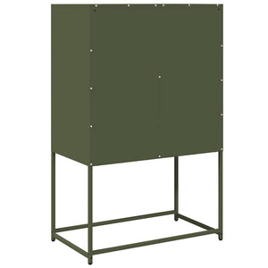 Highboard Ελαιοπράσινο 68x39x107 cm Ατσάλι - Pakobazaar
