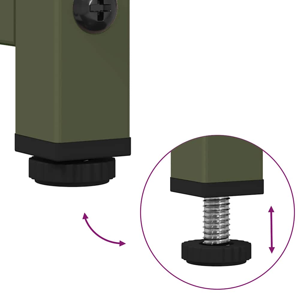 Highboard Ελαιοπράσινο 68x39x107 cm Ατσάλι - Pakobazaar