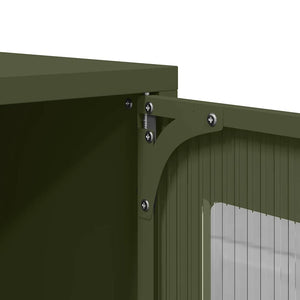 Highboard Ελαιοπράσινο 68x39x107 cm Ατσάλι - Pakobazaar