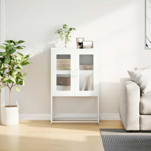 Highboard Λευκό 68x39x107 cm Ατσάλι