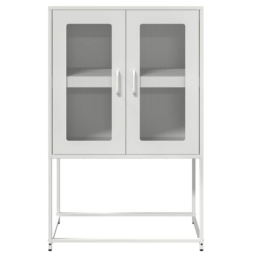 Highboard Λευκό 68x39x107 cm Ατσάλι