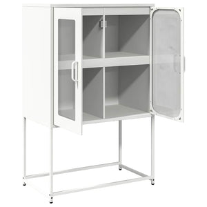 Highboard Λευκό 68x39x107 cm Ατσάλι