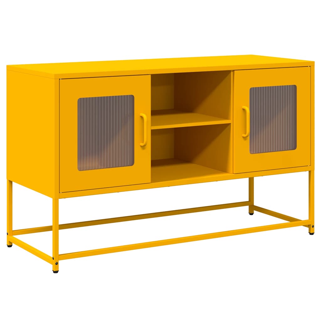 Έπιπλο Τηλεόρασης Μουσταρδί Κίτρινο 100,5x39x60,5εκ. από Ατσάλι