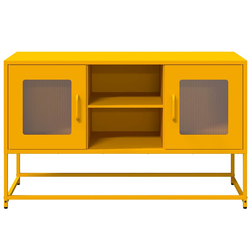 Έπιπλο Τηλεόρασης Μουσταρδί Κίτρινο 100,5x39x60,5εκ. από Ατσάλι
