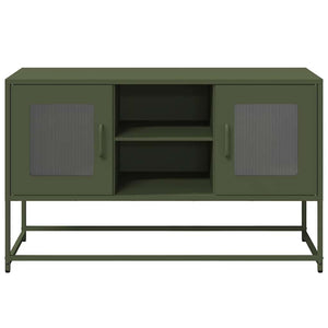 Έπιπλο Τηλεόρασης Πράσινο Λαδί 100,5x39x60,5 εκ. από Ατσάλι