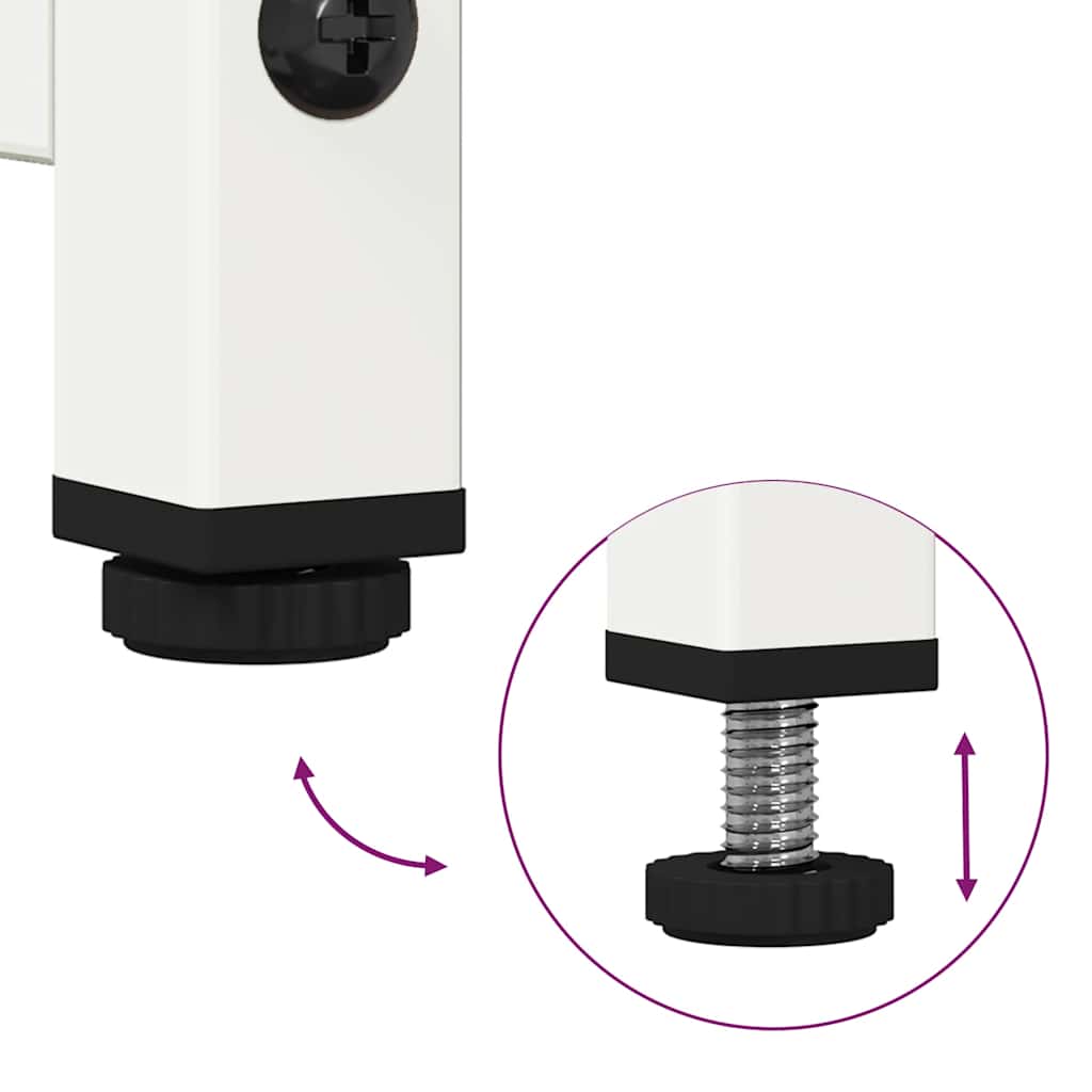 Έπιπλο Τηλεόρασης Λευκό 100,5x39x60,5 εκ. από Ατσάλι