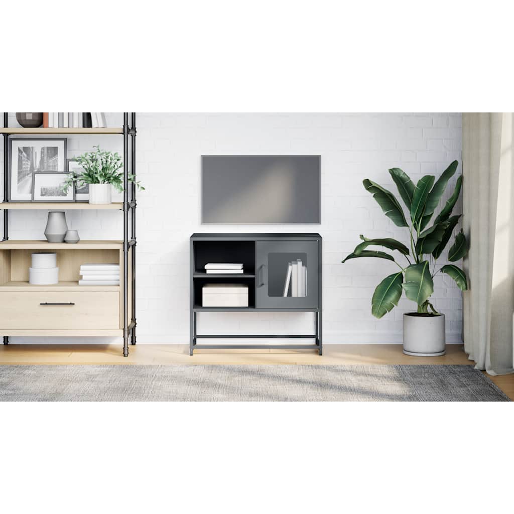 Έπιπλο Τηλεόρασης Ανθρακί 68x39x60,5 εκ. από Χάλυβα