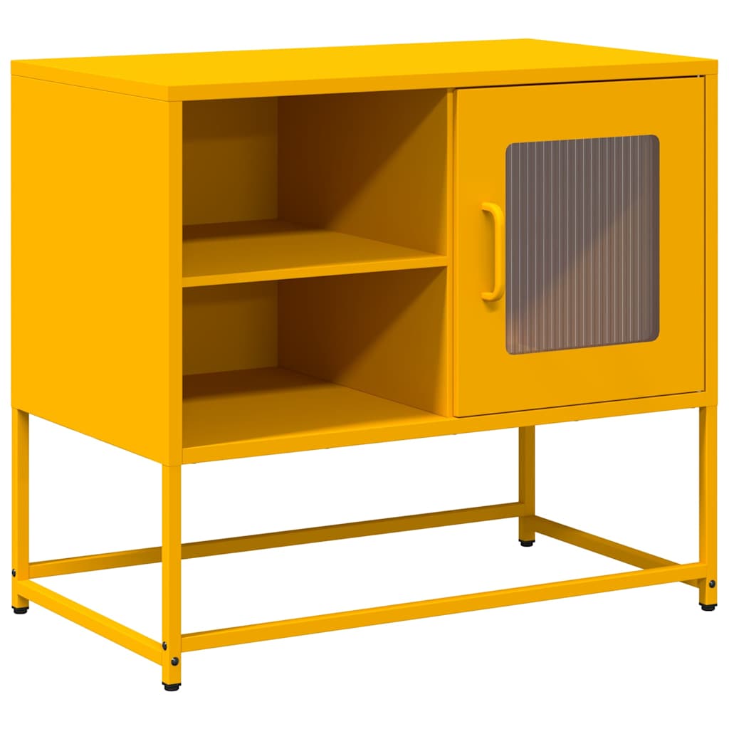 Έπιπλο Τηλεόρασης Μουσταρδί Κίτρινο 68x39x60,5 εκ. από Ατσάλι