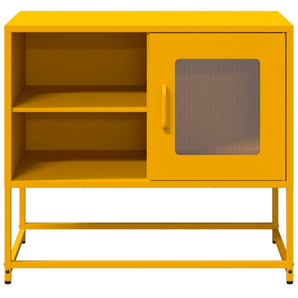 Έπιπλο Τηλεόρασης Μουσταρδί Κίτρινο 68x39x60,5 εκ. από Ατσάλι