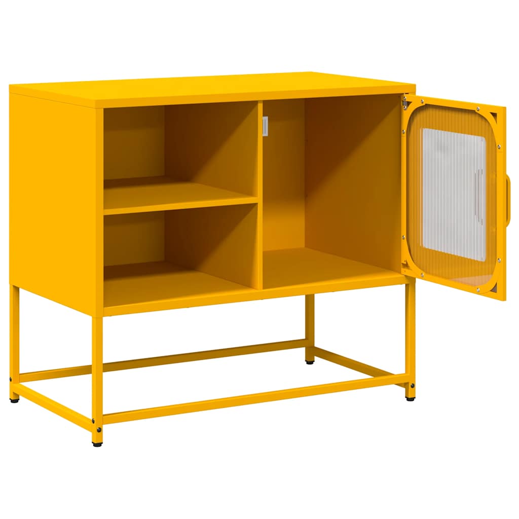 Έπιπλο Τηλεόρασης Μουσταρδί Κίτρινο 68x39x60,5 εκ. από Ατσάλι