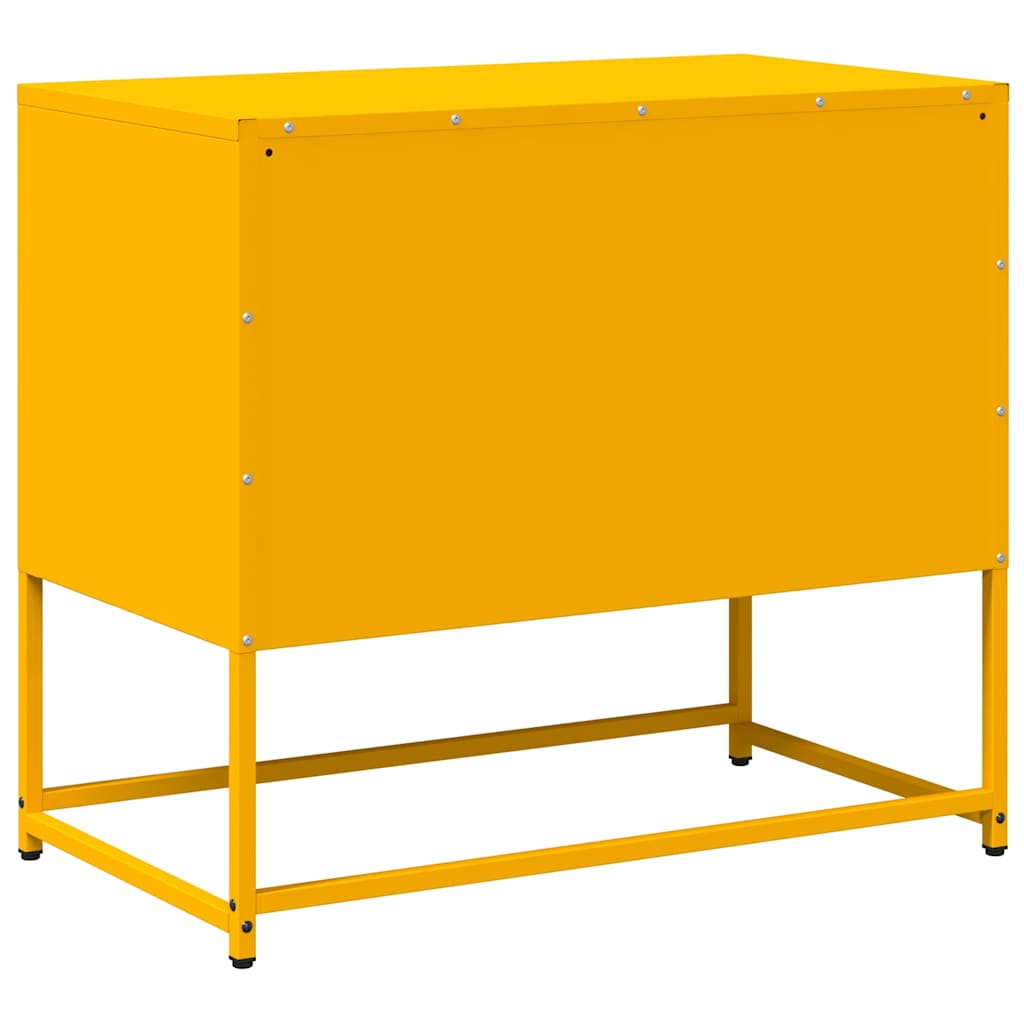 Έπιπλο Τηλεόρασης Μουσταρδί Κίτρινο 68x39x60,5 εκ. από Ατσάλι