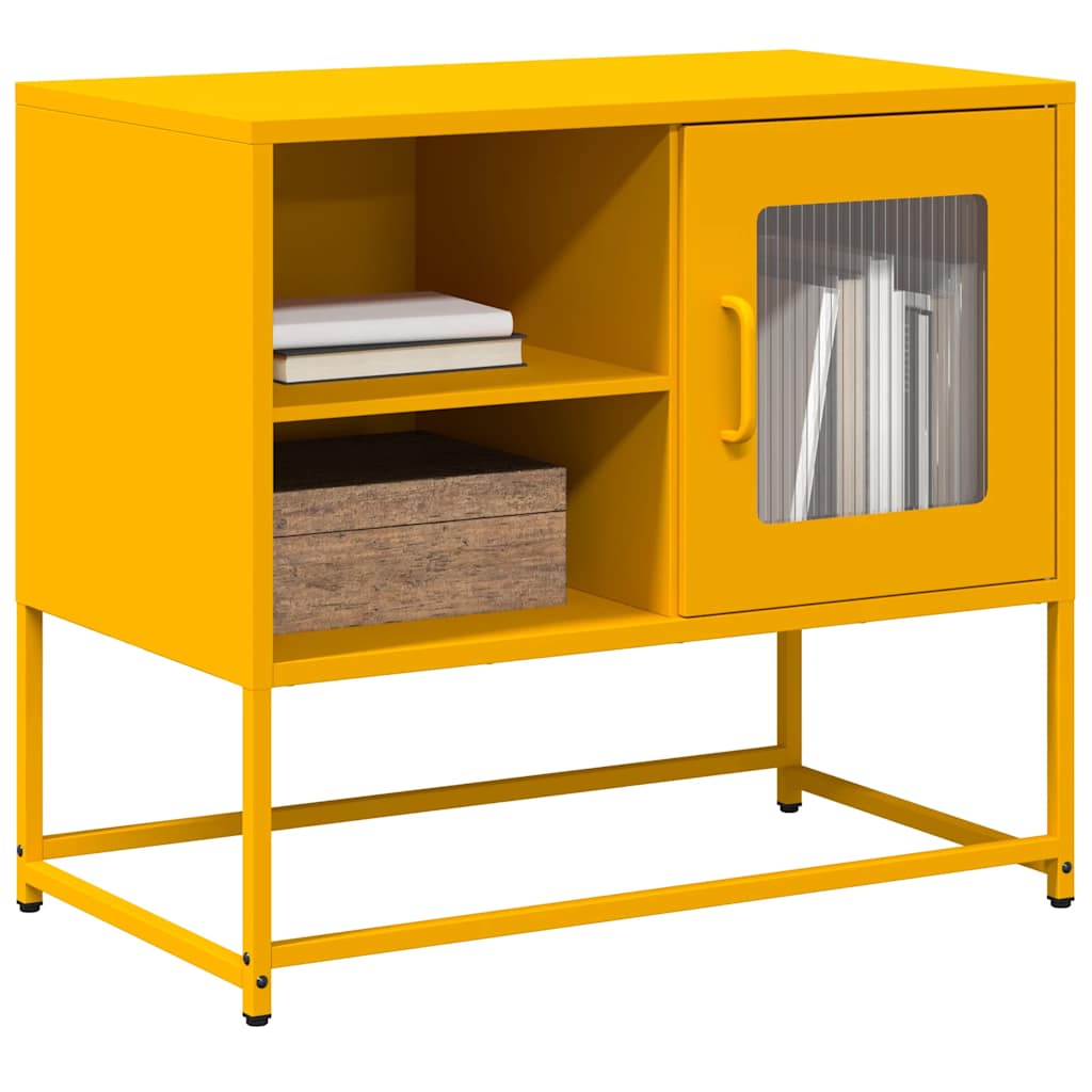 Έπιπλο Τηλεόρασης Μουσταρδί Κίτρινο 68x39x60,5 εκ. από Ατσάλι