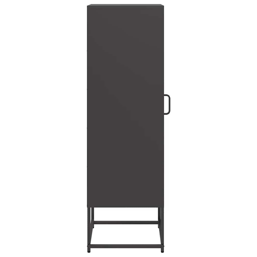 Highboard Μαύρο 36x39x123 cm από χάλυβα ψυχρής έλασης - Pakobazaar