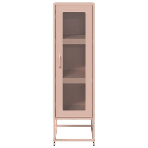 Highboard Ροζ 36x39x123 cm Ατσάλι ψυχρής έλασης