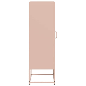 Highboard Ροζ 36x39x123 cm Ατσάλι ψυχρής έλασης