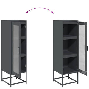 Highboard Ανθρακί 36x39x123 cm Ατσάλι ψυχρής έλασης - Pakobazaar