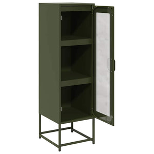 Highboard Ελαιοπράσινο 36x39x123 cm Ατσάλι ψυχρής έλασης - Pakobazaar