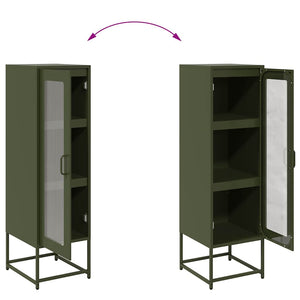 Highboard Ελαιοπράσινο 36x39x123 cm Ατσάλι ψυχρής έλασης - Pakobazaar