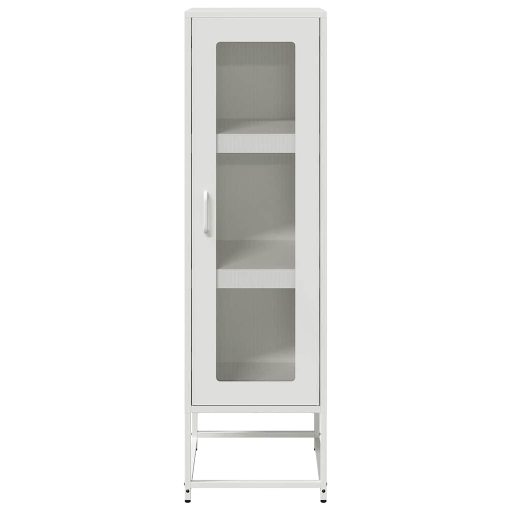 Highboard Λευκό 36x39x123 cm από χάλυβα ψυχρής έλασης