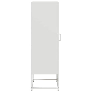 Highboard Λευκό 36x39x123 cm από χάλυβα ψυχρής έλασης