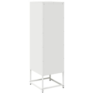 Highboard Λευκό 36x39x123 cm από χάλυβα ψυχρής έλασης