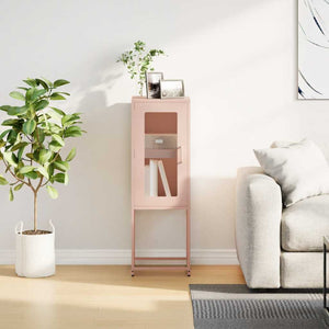 Sideboard Ροζ 36x39x107 cm από χάλυβα ψυχρής έλασης - Pakobazaar