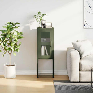 Sideboard Ελαιοπράσινο 36x39x107 cm Ατσάλι ψυχρής έλασης - Pakobazaar