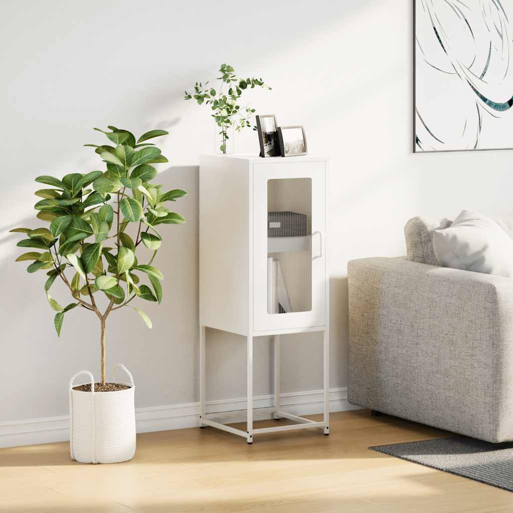 Sideboard Λευκό 36x39x107 cm Ατσάλι ψυχρής έλασης - Pakobazaar