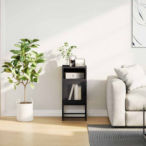 Κομοδίνο Μαύρο 36x39x78 cm από χάλυβα ψυχρής έλασης
