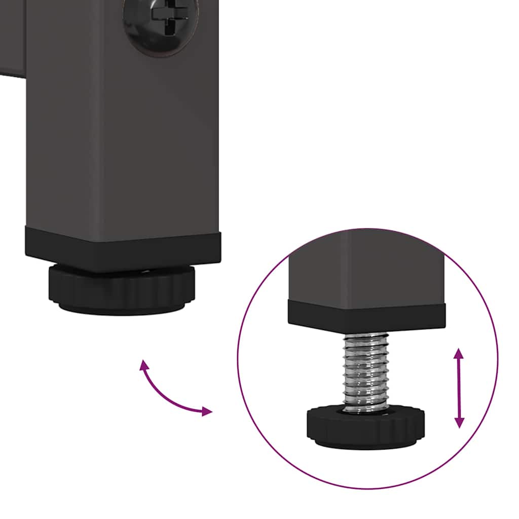 Κομοδίνο Μαύρο 36x39x78 cm από χάλυβα ψυχρής έλασης