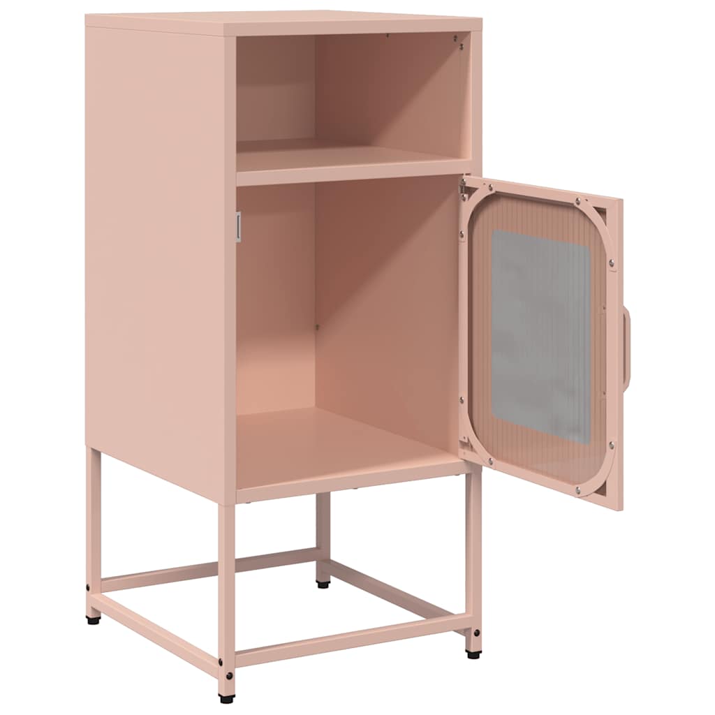 Κομοδίνο ροζ 36x39x78 cm από χάλυβα ψυχρής έλασης