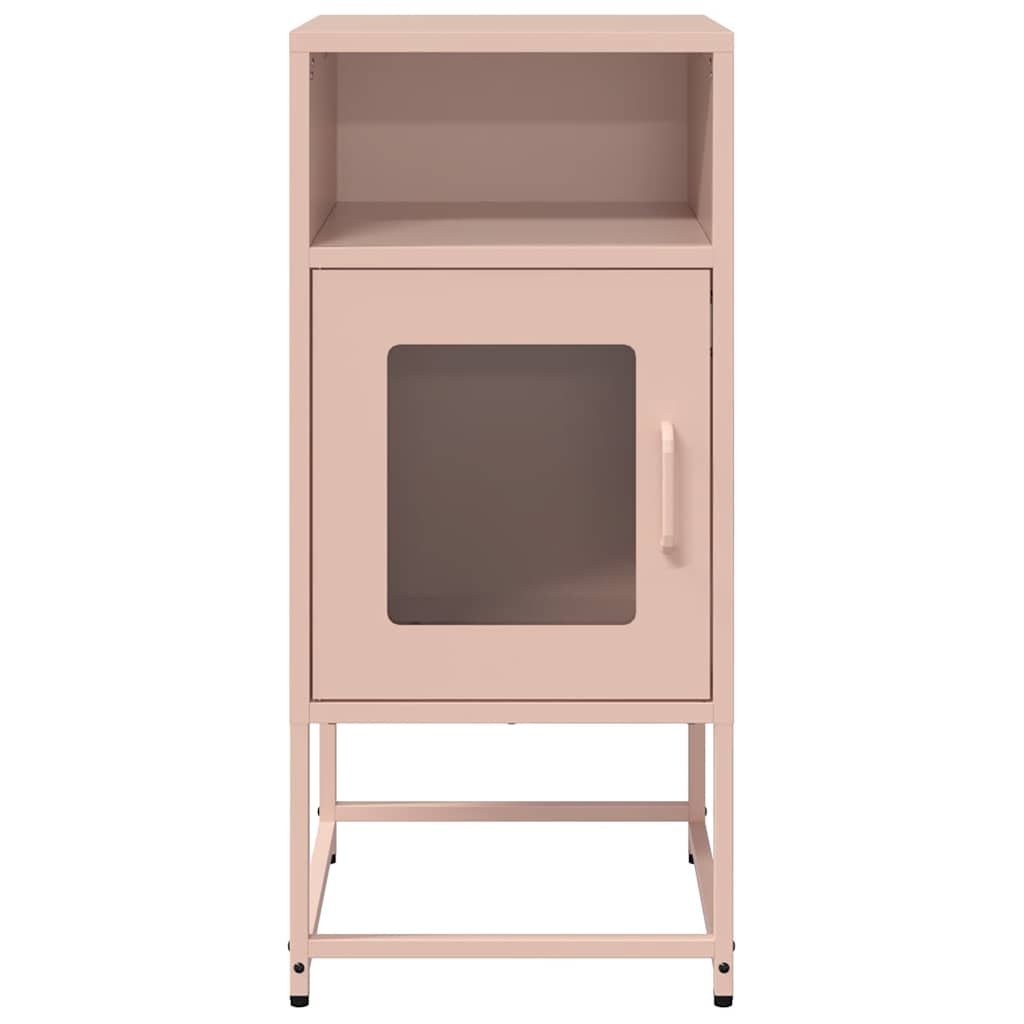 Κομοδίνο ροζ 36x39x78 cm από χάλυβα ψυχρής έλασης