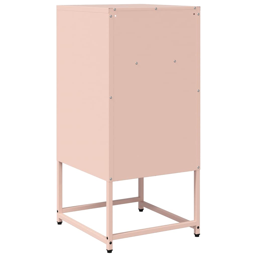Κομοδίνο ροζ 36x39x78 cm από χάλυβα ψυχρής έλασης