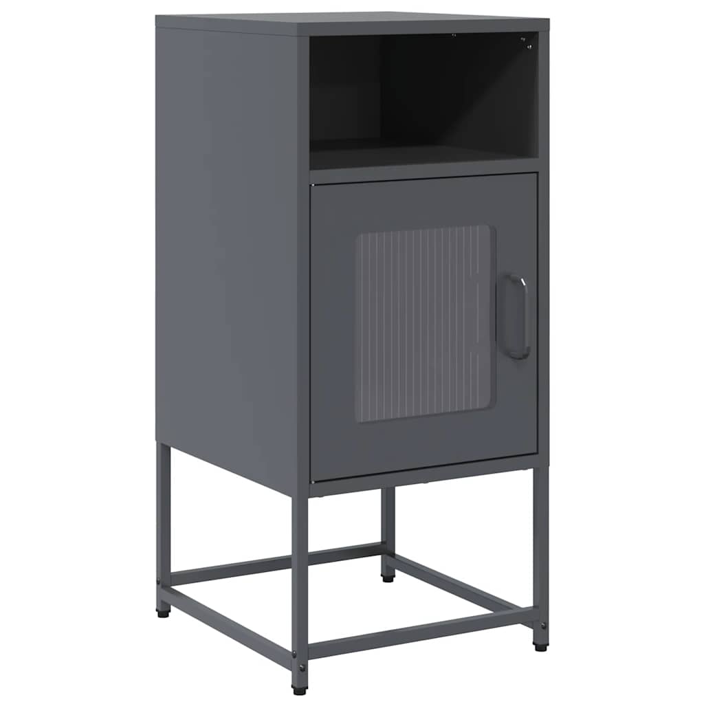 Κομοδίνο ανθρακί 36x39x78 cm από χάλυβα ψυχρής έλασης