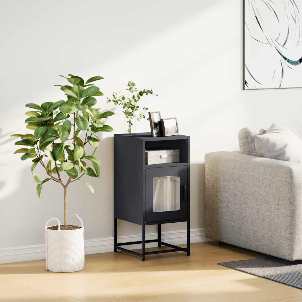 Κομοδίνο ανθρακί 36x39x78 cm από χάλυβα ψυχρής έλασης