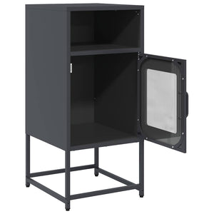 Κομοδίνο ανθρακί 36x39x78 cm από χάλυβα ψυχρής έλασης