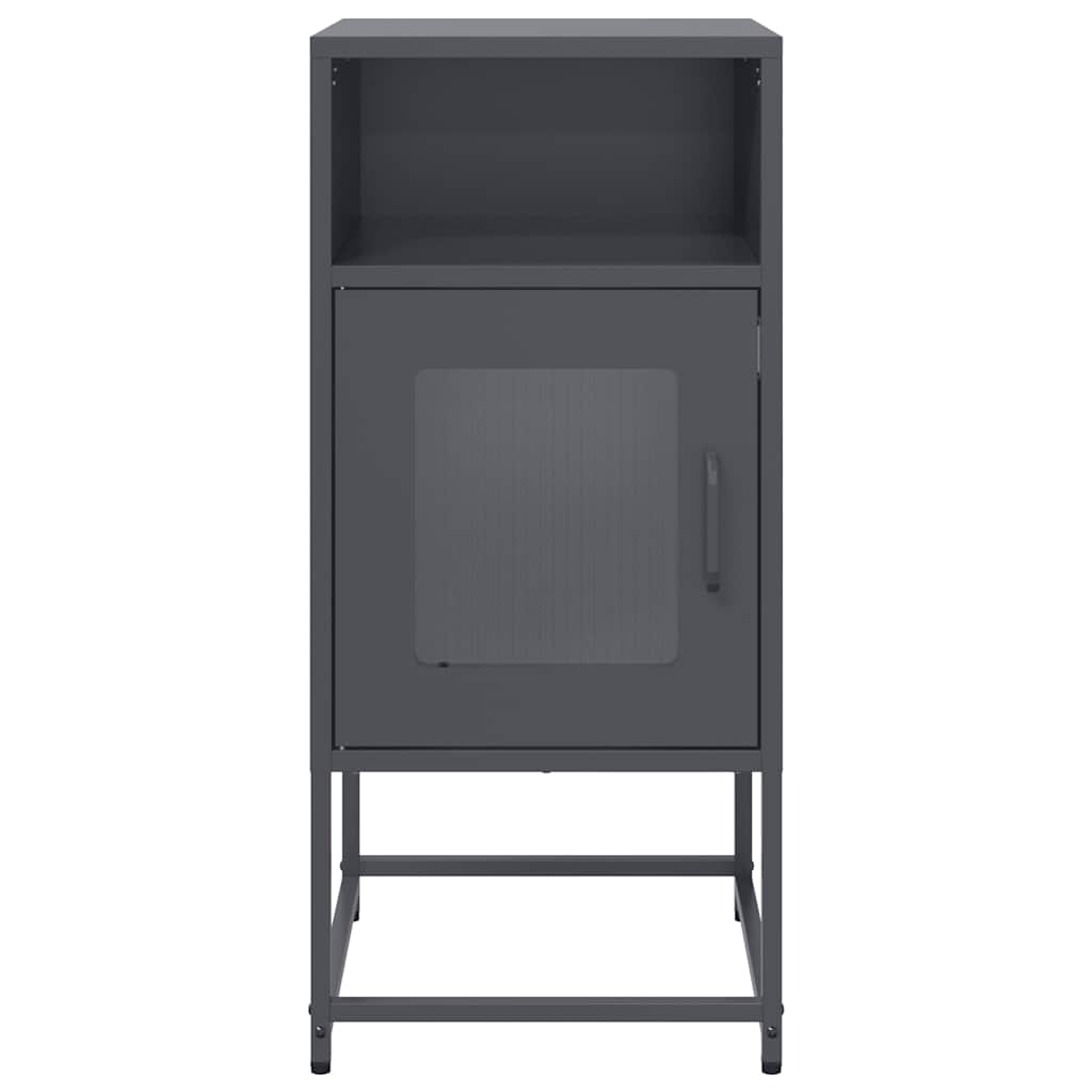 Κομοδίνο ανθρακί 36x39x78 cm από χάλυβα ψυχρής έλασης