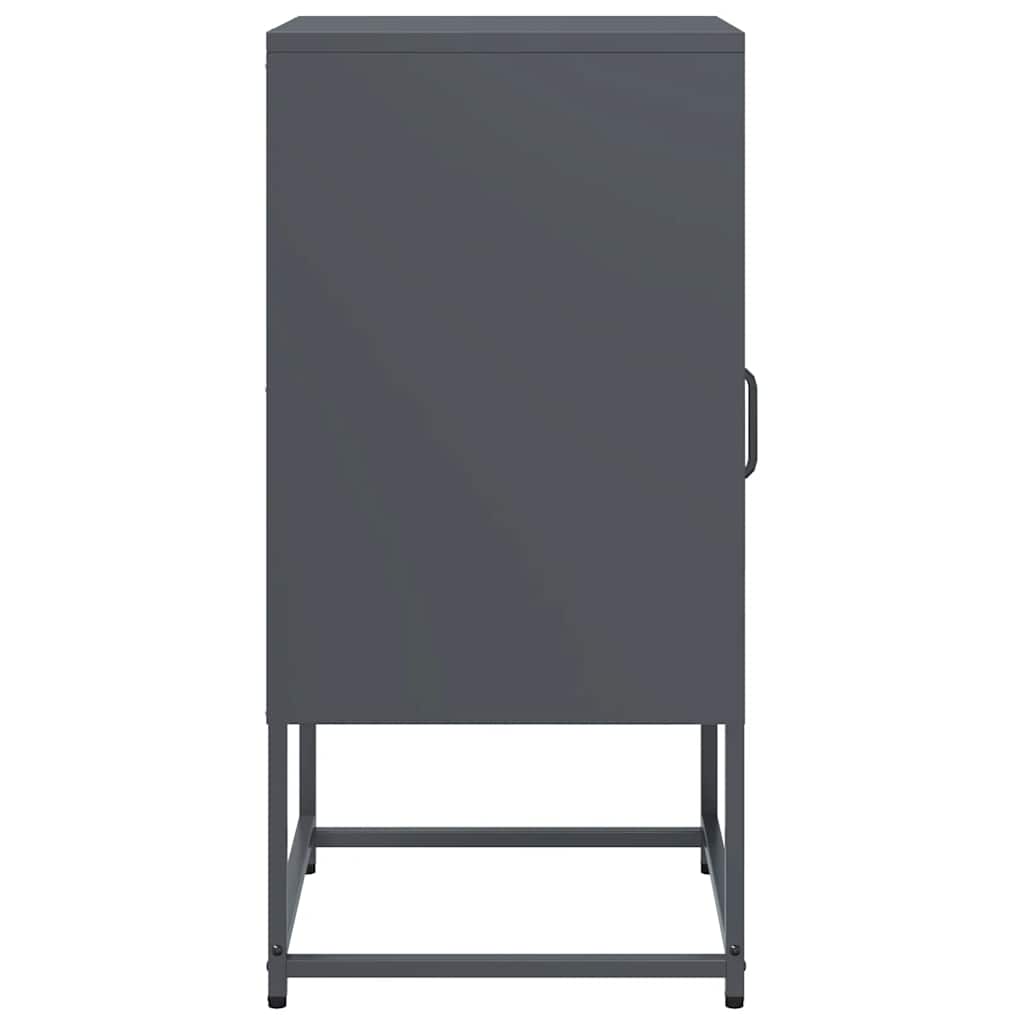 Κομοδίνο ανθρακί 36x39x78 cm από χάλυβα ψυχρής έλασης