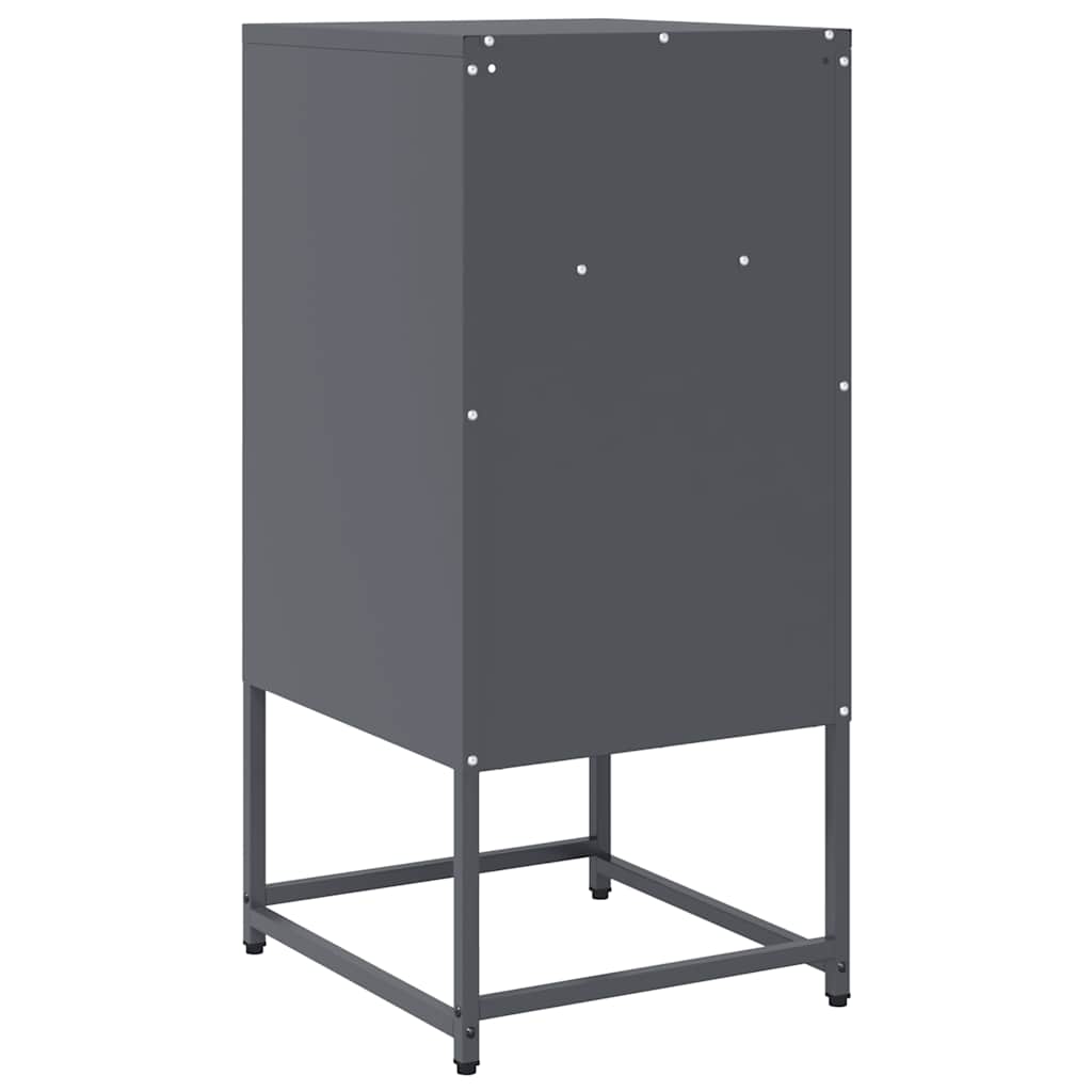 Κομοδίνο ανθρακί 36x39x78 cm από χάλυβα ψυχρής έλασης