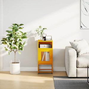 Κομοδίνο ντουλάπι μουστάρδας κίτρινο 36x39x78 cm - Pakobazaar
