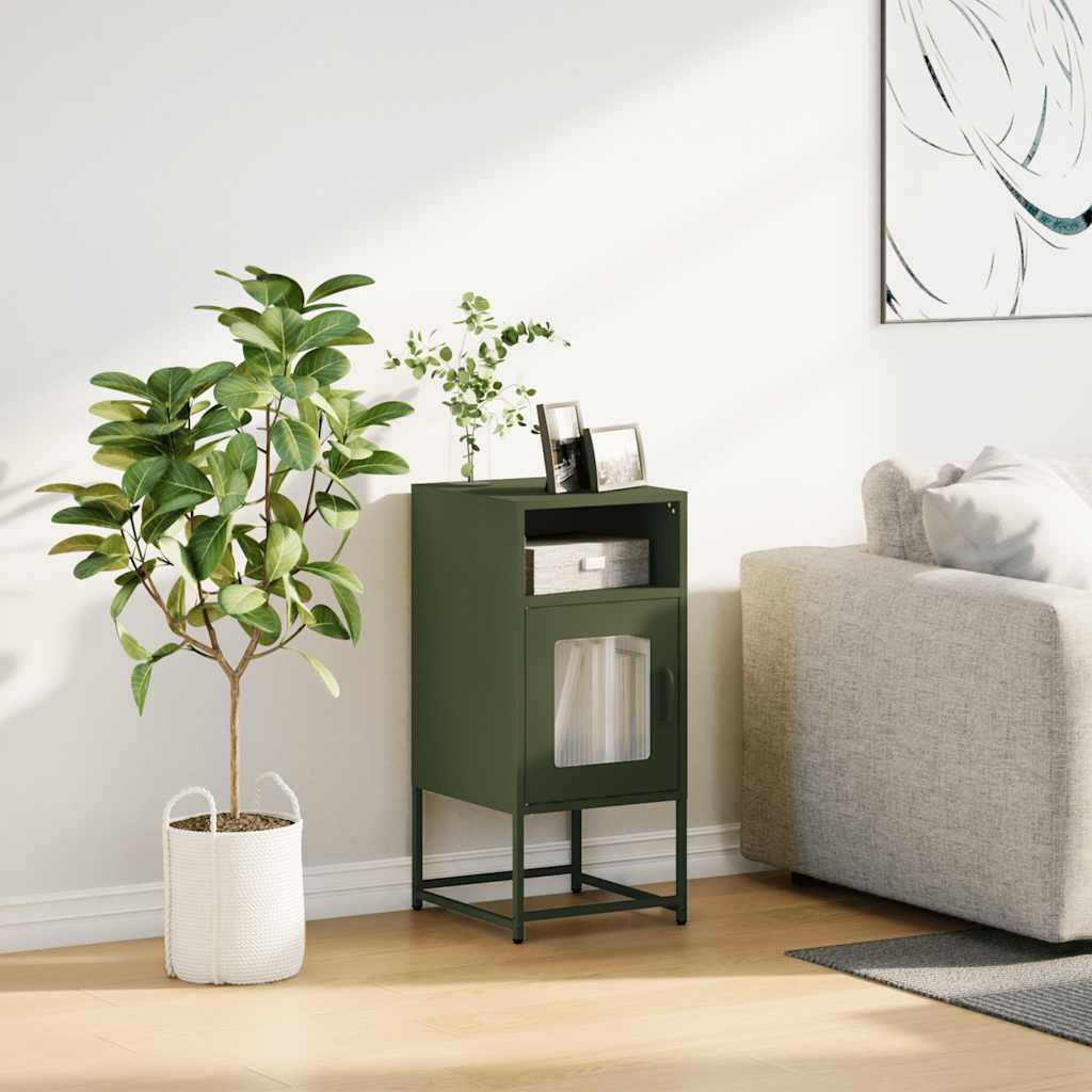 Κομοδίνο ντουλάπι Ελαιοπράσινο 36x39x78 cm από - Pakobazaar